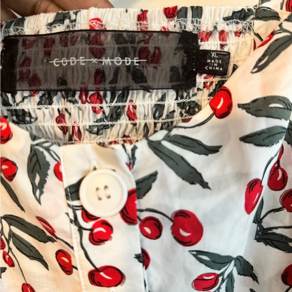 Chic Floral Midi Dress - White and Red - Picture 10 of 10